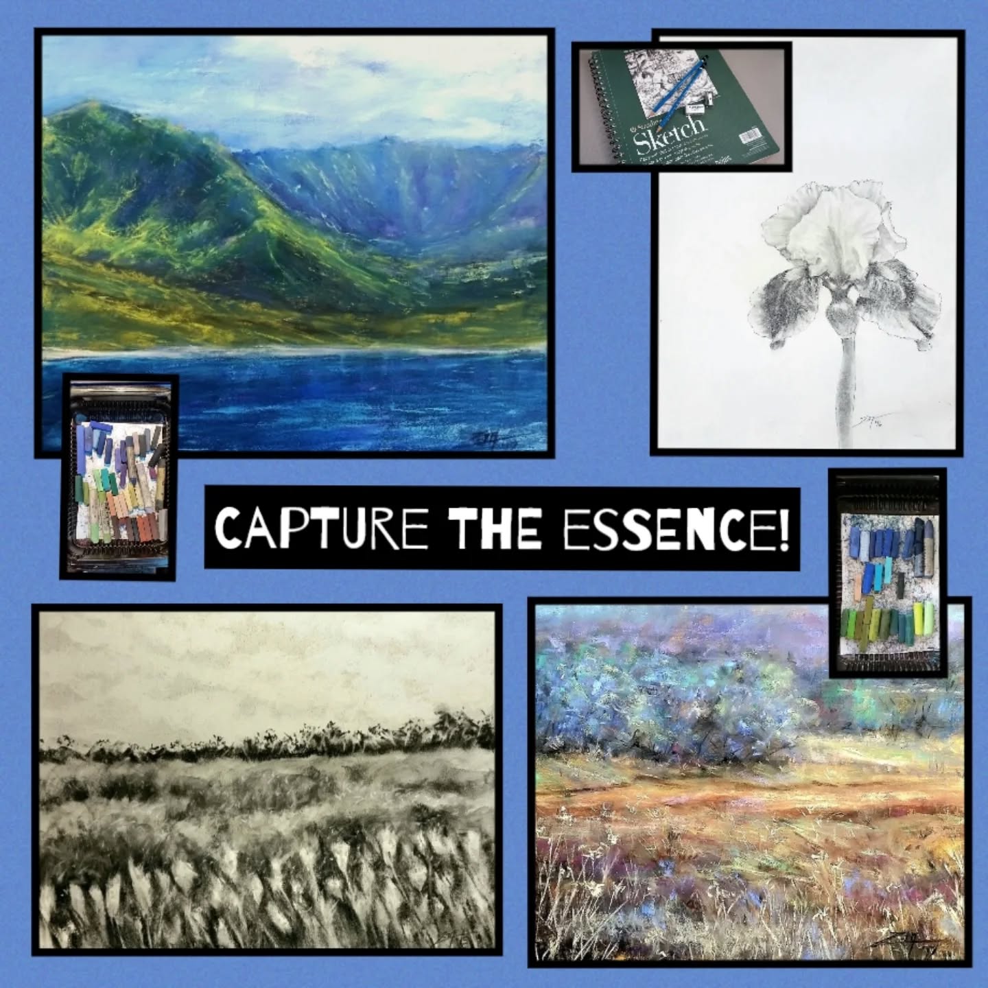 Get ready to CAPTURE THE ESSENCE with Soft Pastel and Drawing this week in ZanArt classes @HouseOfNeville  @ThomasPlaceCommunityCenter  and @BetsyPriceCommunityCenter!! 😄 

We'd love for you to join us sometime!
Find out more here:
https://zanartclasses.com/calendar/
(There's a clickable link on my profile page) 

 #artcommunity #artlessons #drawingtechniques #softpasteltechniques #nevertoolate
